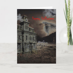 Haunted House Halloween Card