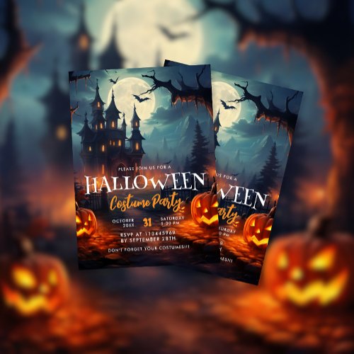 Haunted House Halloween Costume Party Invitation