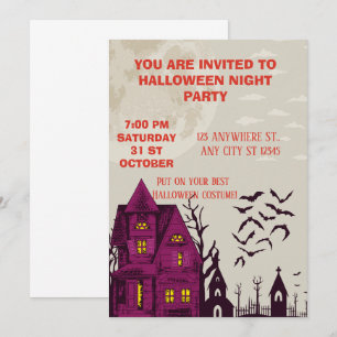 Haunted House Halloween Costume Party Invitation