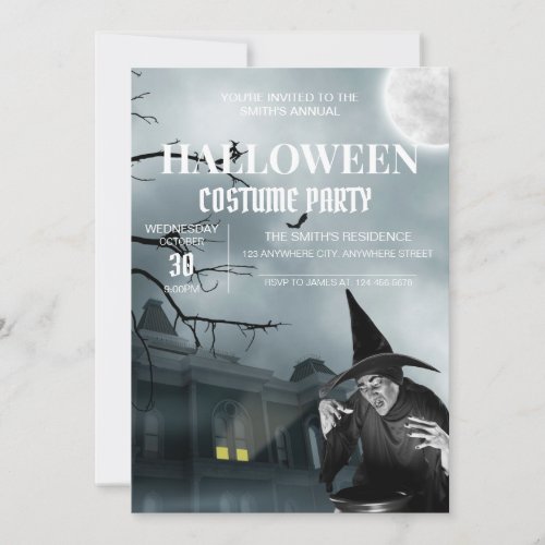 Haunted House Halloween Costume Party Invite