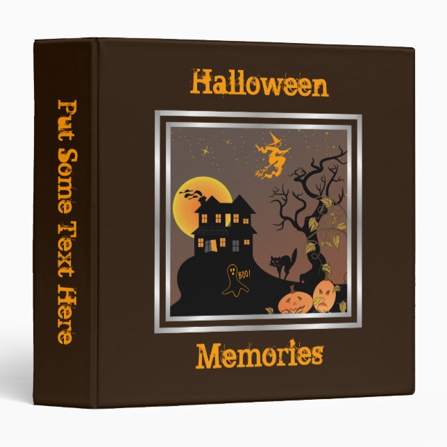 Haunted House Halloween Custom Avery Binder (Front/Spine)
