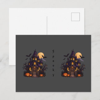 Haunted House – Halloween Design 🎃 Holiday Postcard