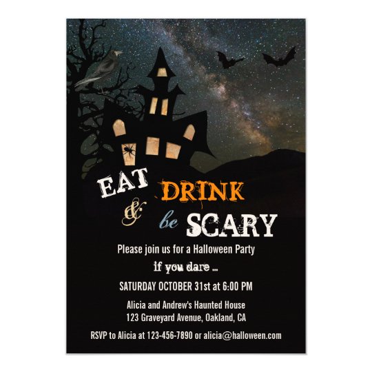 haunted house halloween dinner party invitation zazzle com