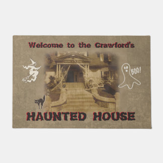 Haunted House Halloween Doormat