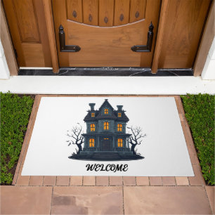 Haunted House Halloween Doormat