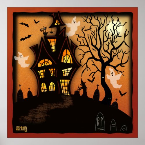 Haunted House Halloween Inspirivity Classroom Poster