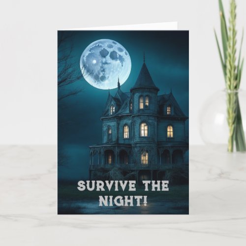 Haunted House Halloween Invitation Card