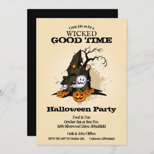 Haunted House Halloween Invitations