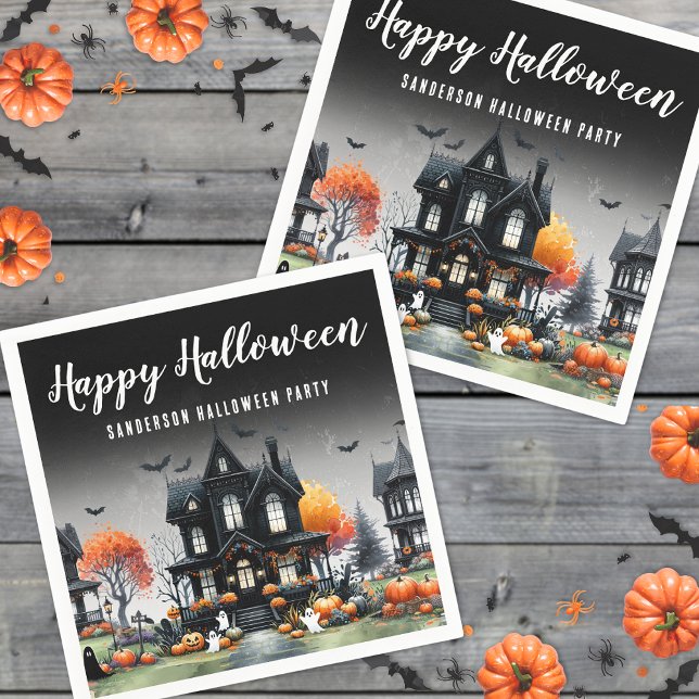 Haunted House Halloween Napkins (Haunted House Halloween Napkins)