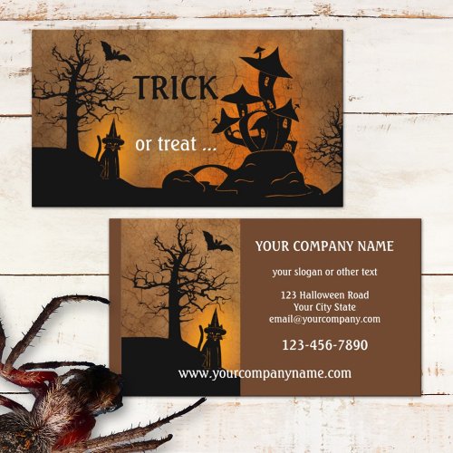 Haunted House Halloween Party Business Card