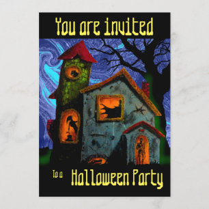 HAUNTED HOUSE HALLOWEEN PARTY by Slipperywindow Invitation