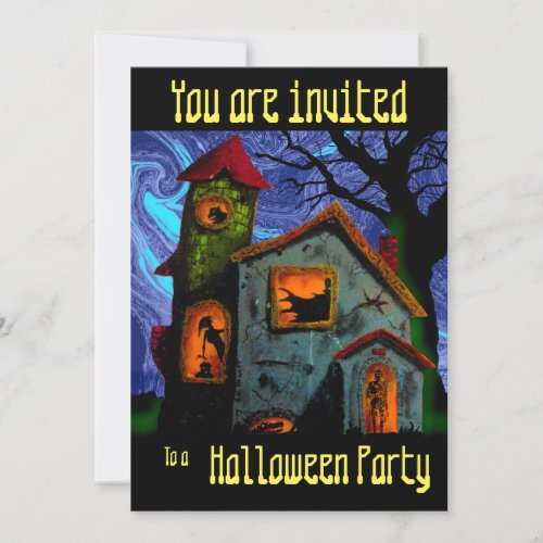 HAUNTED HOUSE HALLOWEEN PARTY by Slipperywindow Invitation