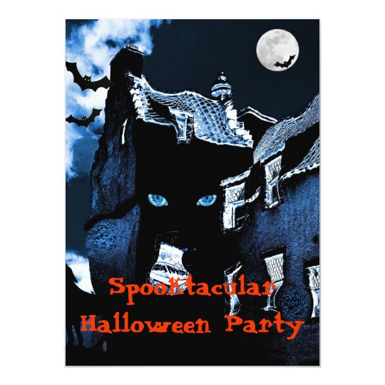 Haunted house Halloween party Card