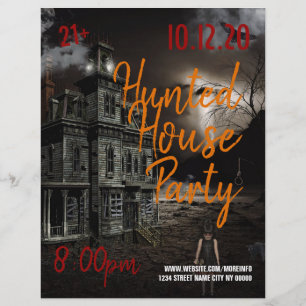 Haunted House Halloween Party Event Flyer