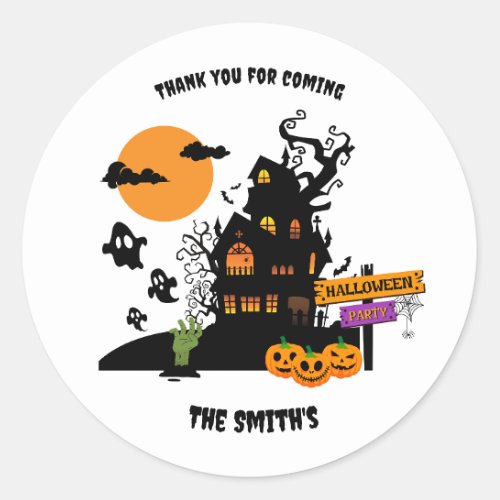 Haunted House Halloween Party Favor Stickers
