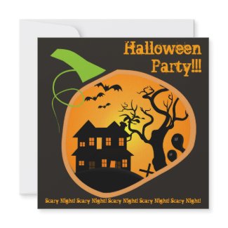 Haunted House Halloween Party Invitation invitation