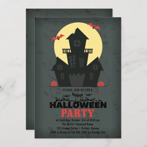 Haunted House Halloween Party Invitation