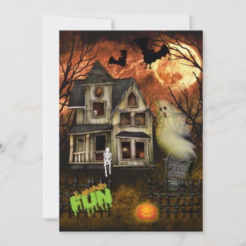 Haunted House Halloween Party Invitation