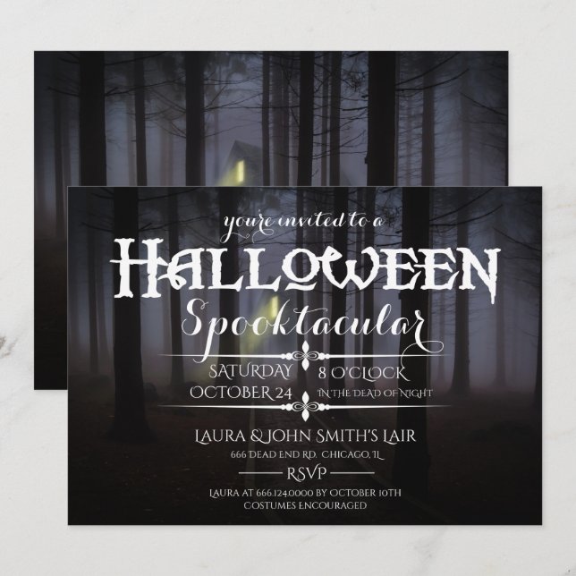 Haunted House Halloween Party Invitation (Front/Back)