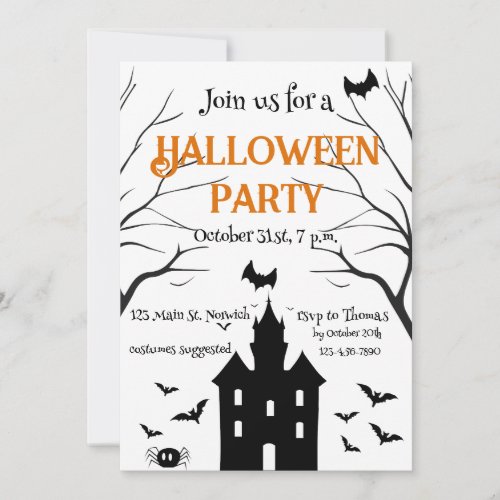 Haunted House Halloween party Invitation