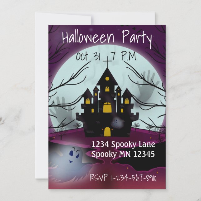Haunted House Halloween Party Invitation (Front)