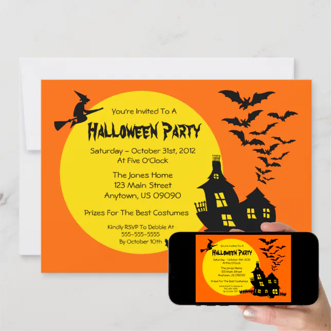 Haunted House Halloween Party Invitation | Zazzle