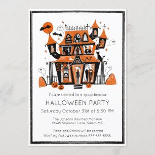 Haunted House Halloween Party Invitation