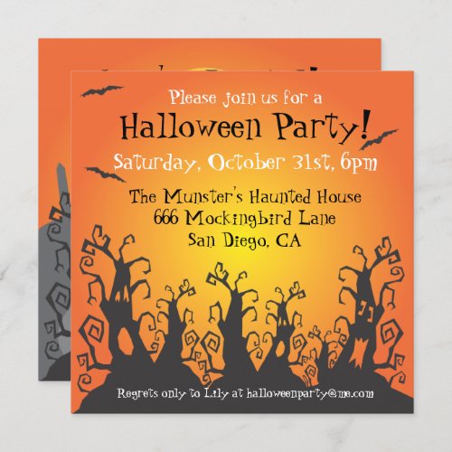 Haunted House Halloween Party Invitation