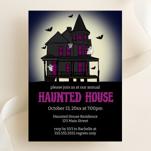 Haunted House Halloween Party Invitation