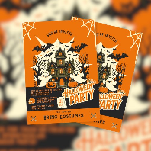 Haunted House Halloween Party  Invitation