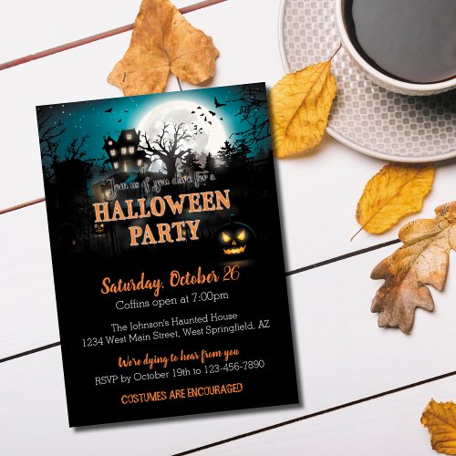 Haunted House Halloween Party Invitation