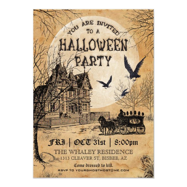 Haunted House Halloween Party Invitation