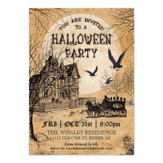 Scary Halloween Party Invitations Templates 4