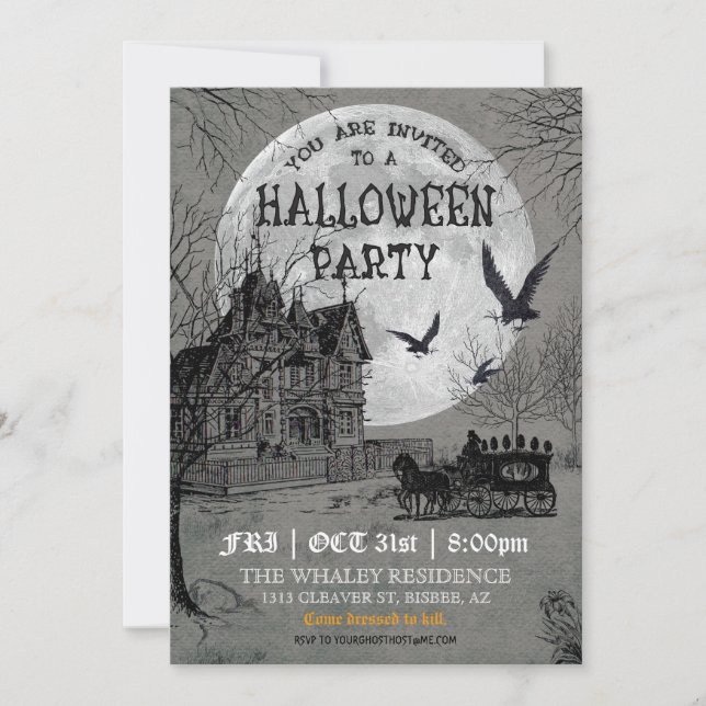 Haunted House Halloween Party Invitation (Front)