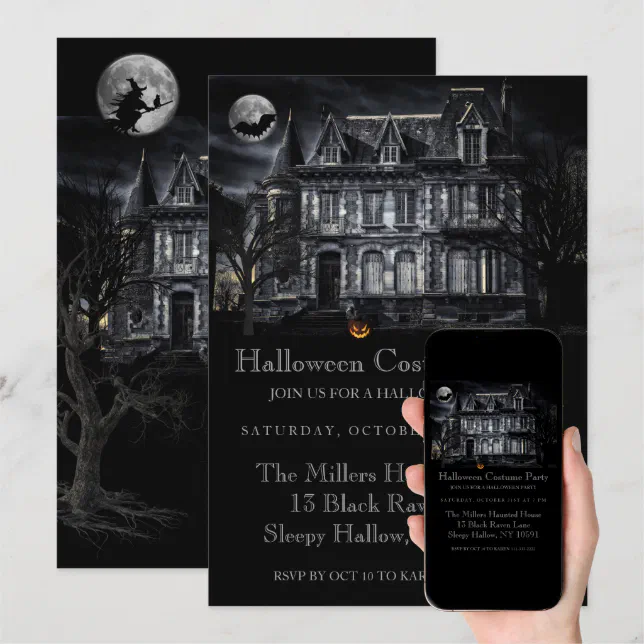 Haunted House Halloween Party Invitation | Zazzle