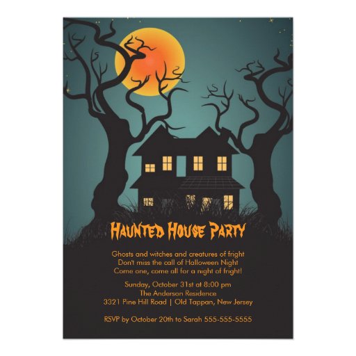 Haunted House Halloween Party Invitations 5