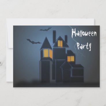 haunted house Halloween Party Invitations