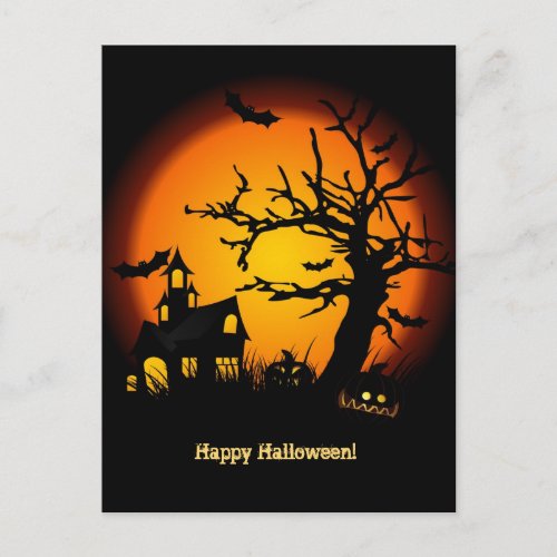 Haunted House Halloween Postacard Postcard