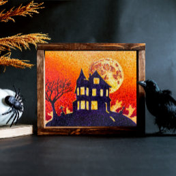 Haunted House Halloween Print