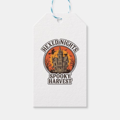Haunted House Halloween Shirt Vintage Engraving De Gift Tags
