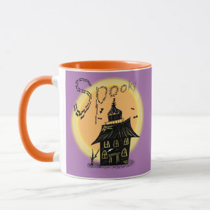 Haunted House Halloween Spooky Neon Mug