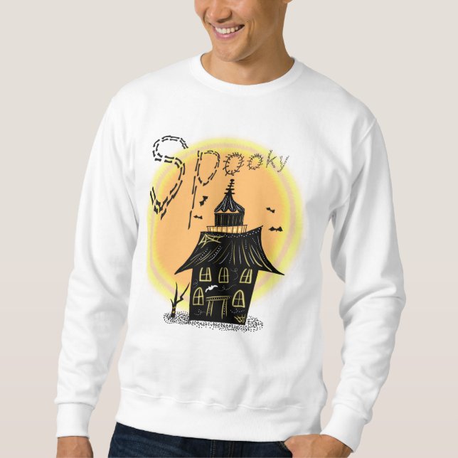 Haunted House Halloween Spooky   Sweatshirt (Front)