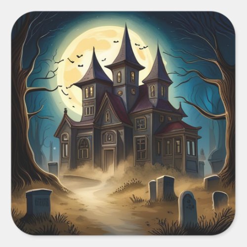 Haunted House Halloween Stickers