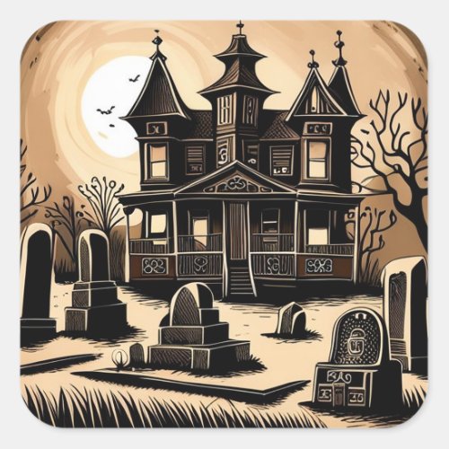 Haunted House Halloween Stickers