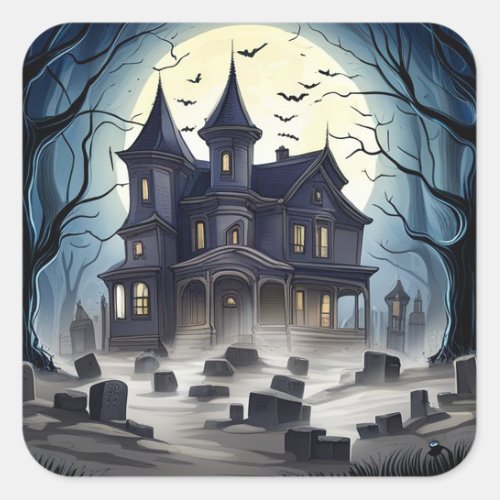 Haunted House Halloween Stickers