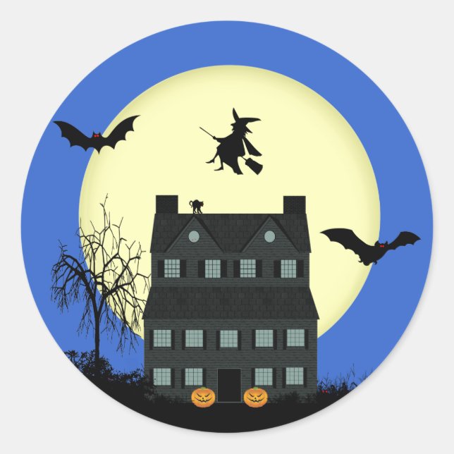Haunted House Halloween Stickers (Front)