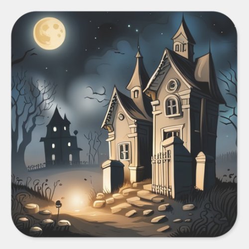 Haunted House Halloween Stickers