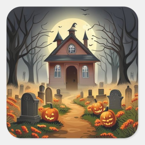 Haunted House Halloween Stickers