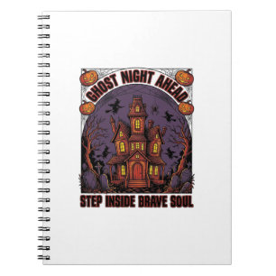 Haunted House Halloween Vintage Engraving Design_1 Notebook
