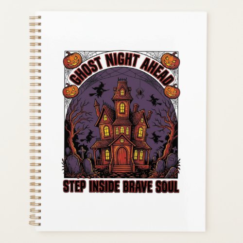 Haunted House Halloween Vintage Engraving Design_1 Planner
